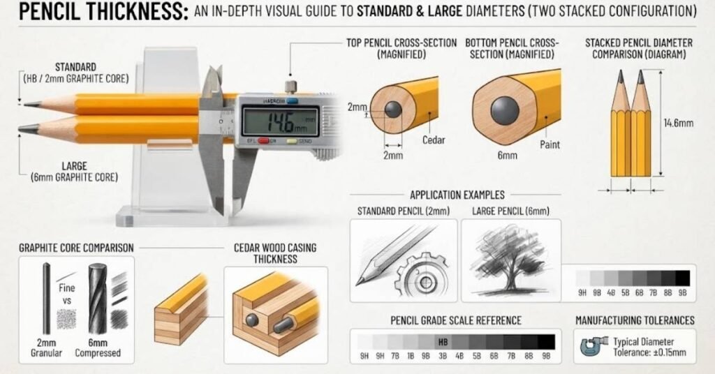 Pencil Thickness (Two Stacked)