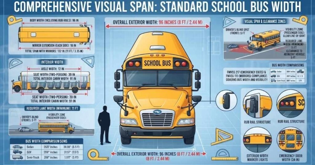School Bus Width (Visual Span)