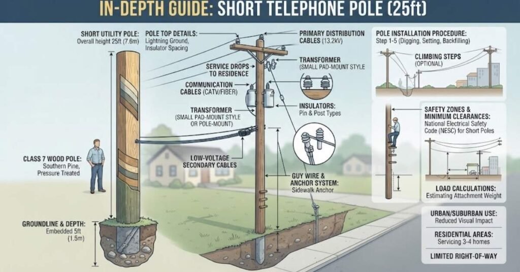 Short Telephone Pole