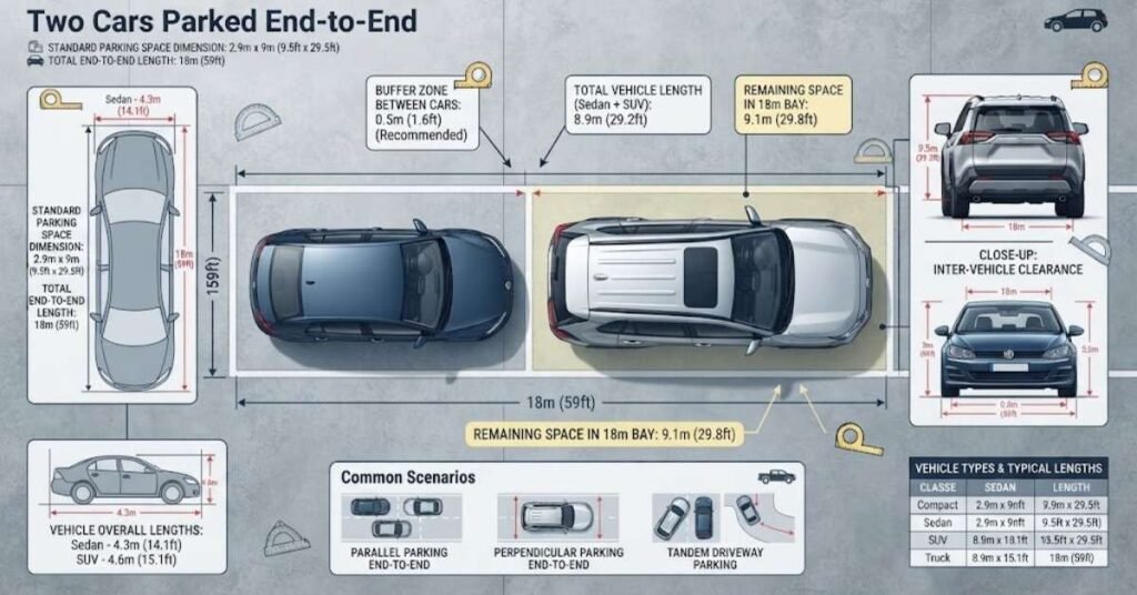 Two Cars Parked End-to-End