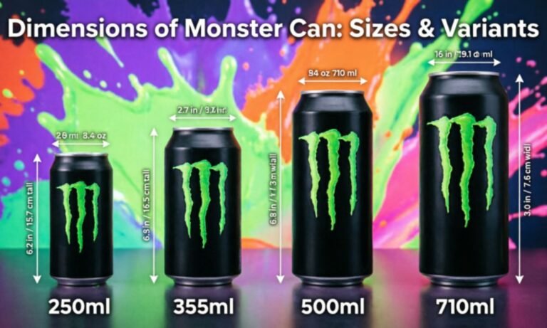 Dimensions of Monster Can: Sizes & Variants
