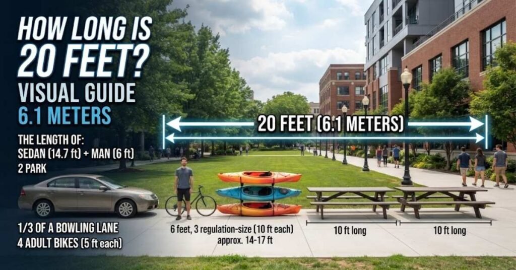 how long is 20 feet visually